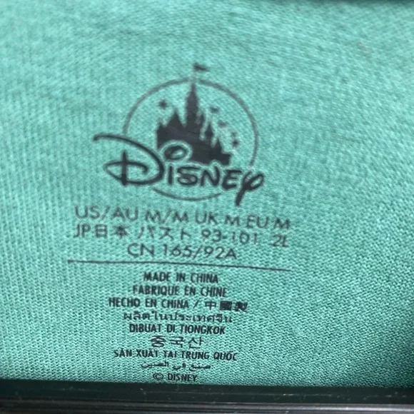 Disney Parks Alice in Wonderland Long Sleeve Shirt Mushrooms Leaves Medium Green - Picture 5 of 10